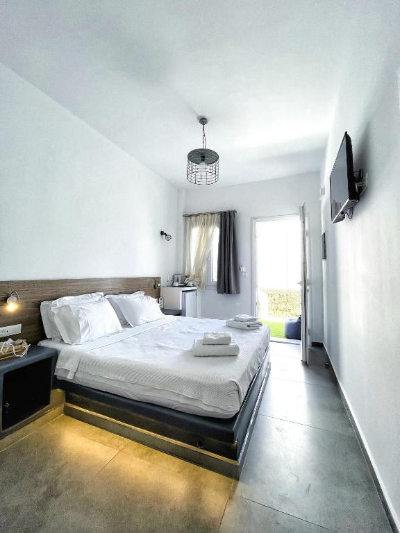 Letto o letti in una camera di Villa Galaxy Santorini