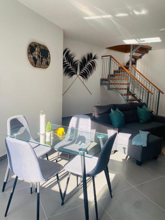 Posezení v ubytování amplio duplex