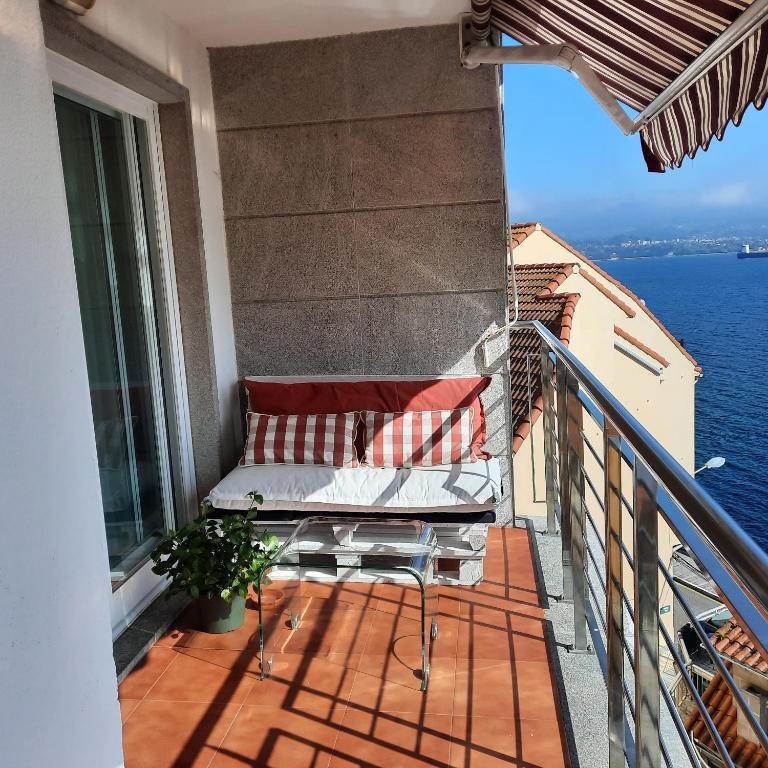 Balkón alebo terasa v ubytovaní Exclusivo apartamento en Raxó ( Sanxenxo)