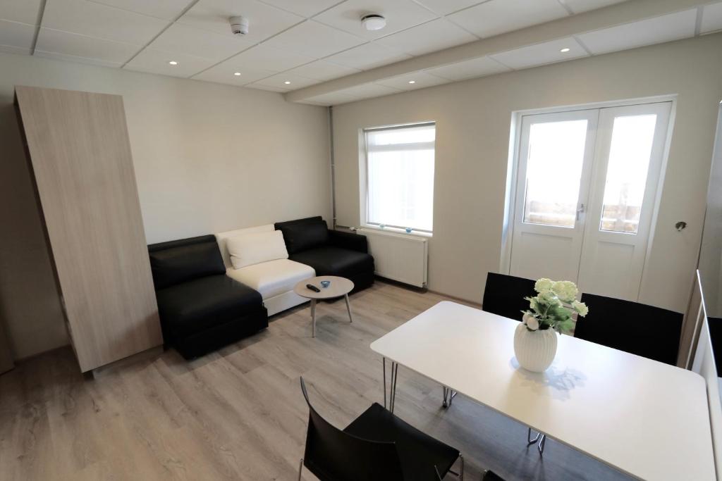 Posezení v ubytování K16Apartments