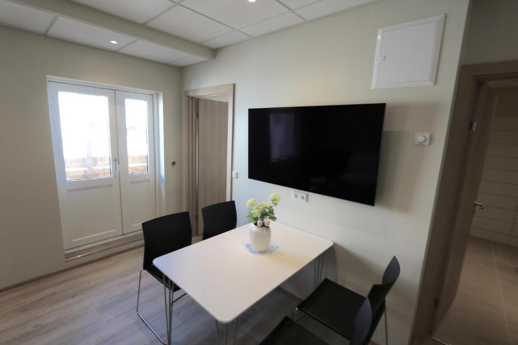 TV a/nebo společenská místnost v ubytování K16Apartments