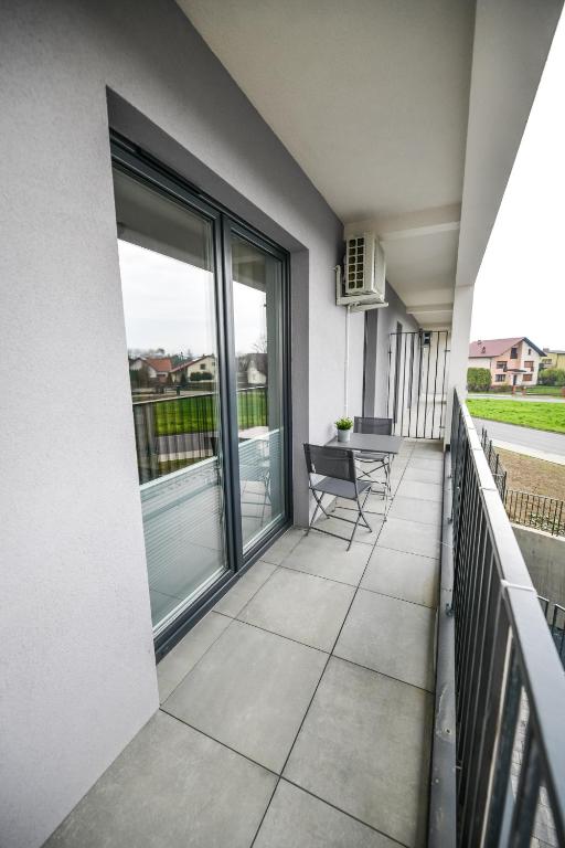 Balkón alebo terasa v ubytovaní Apartament Komfort 17