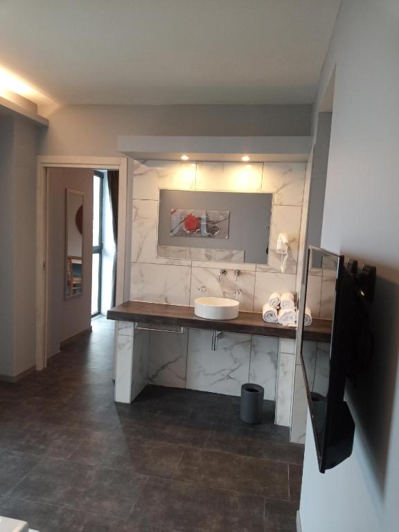 Kuchnia lub aneks kuchenny w obiekcie Hotel motel residence Gonzaga