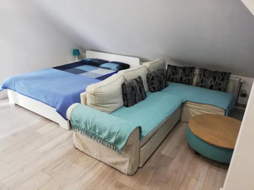 Postel nebo postele na pokoji v ubytování Studio apartman Zagreb Horvati