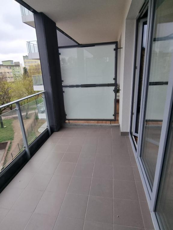 Balkón alebo terasa v ubytovaní Apartament centrum Dworzec