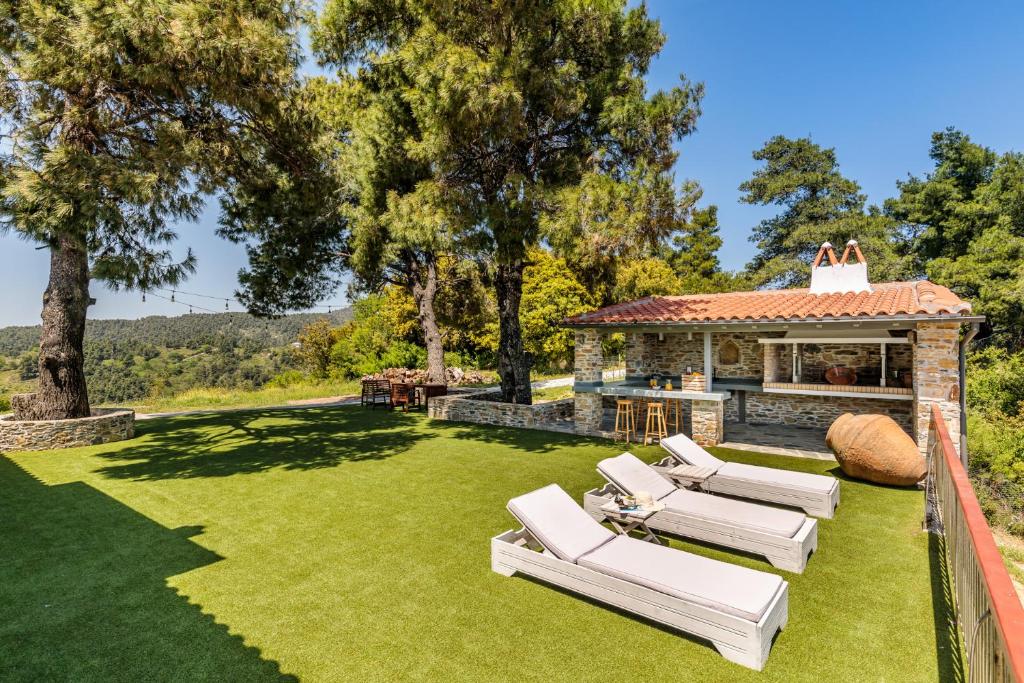 Zahrada ubytování Aegean View Villa
