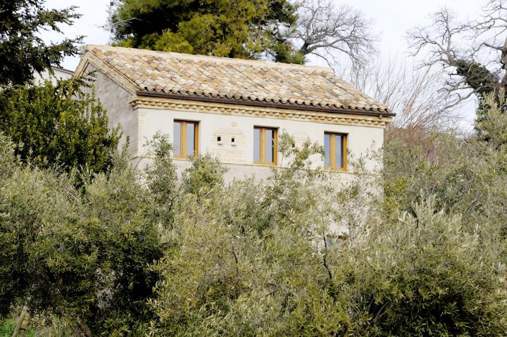 an old house on a hill with trees at Agriturismo Il Gelso Antico in Recanati