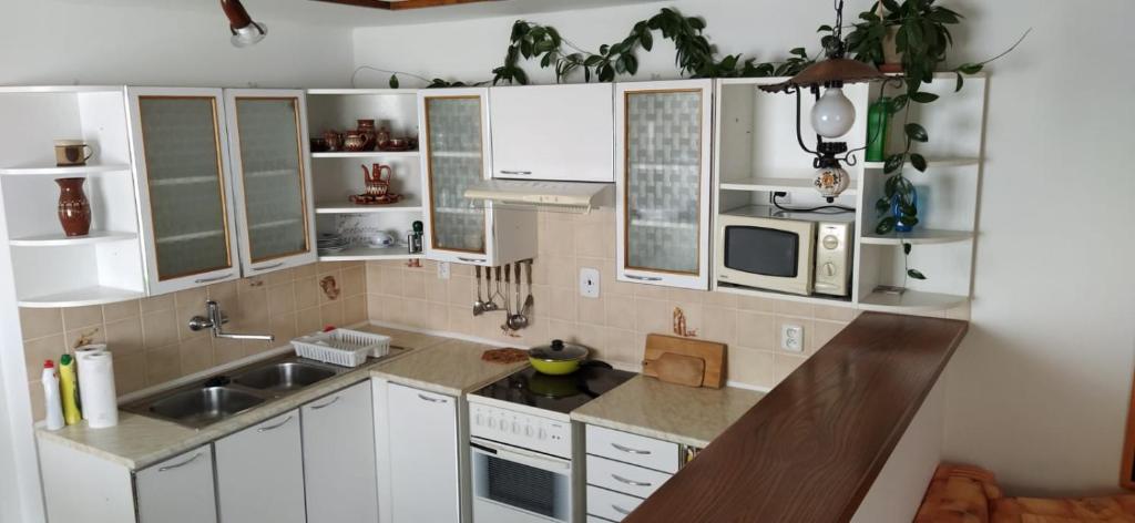 Kuchyň nebo kuchyňský kout v ubytování Apartmán Soběslav