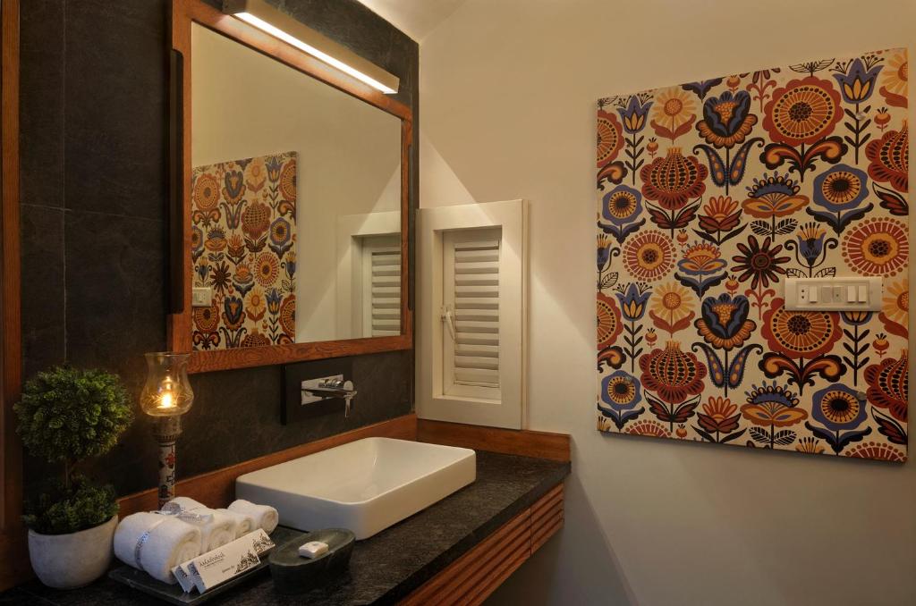 Koupelna v ubytování Amanvana Spa Resort, Coorg