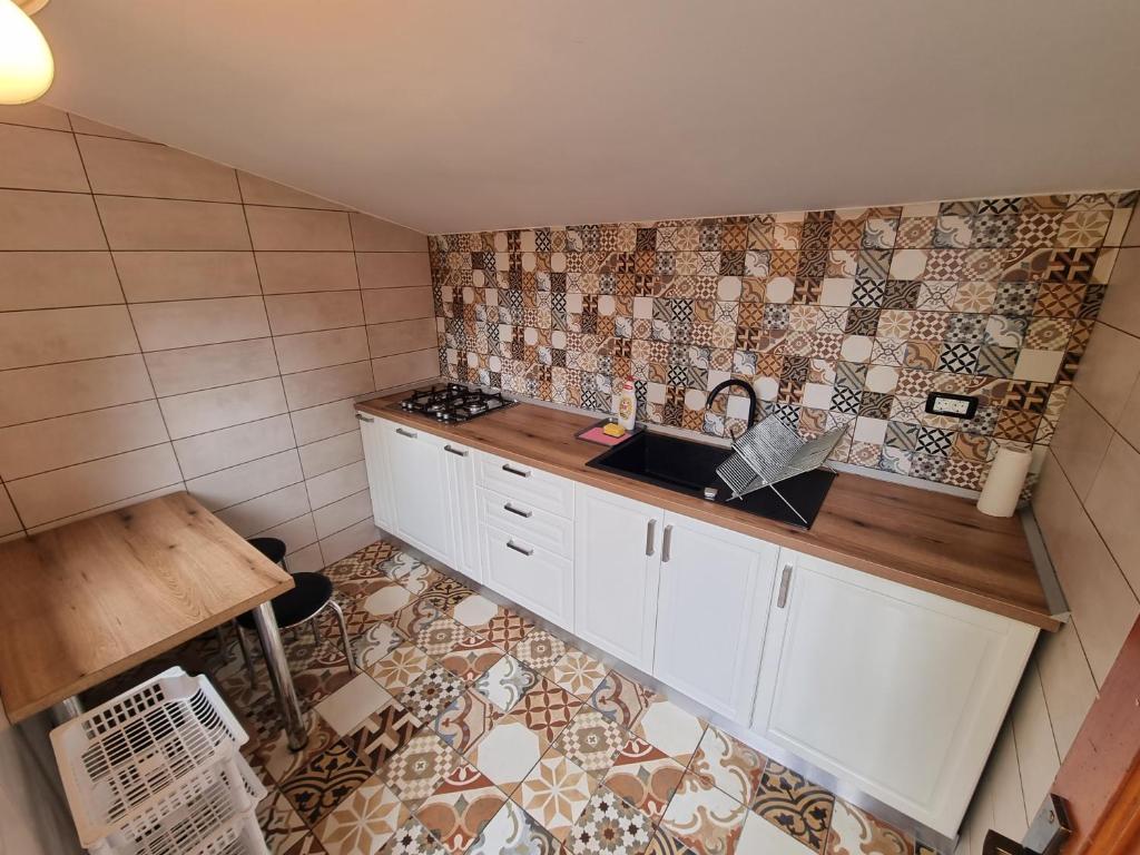 Kuchyň nebo kuchyňský kout v ubytování Casa Agapie