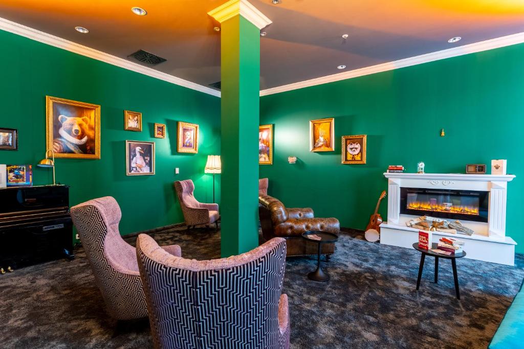 Posezení v ubytování mightyTwice Hotel Dresden