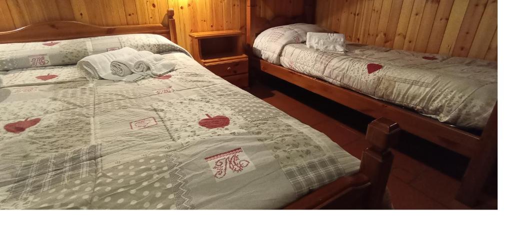 Postel nebo postele na pokoji v ubytování Kleine