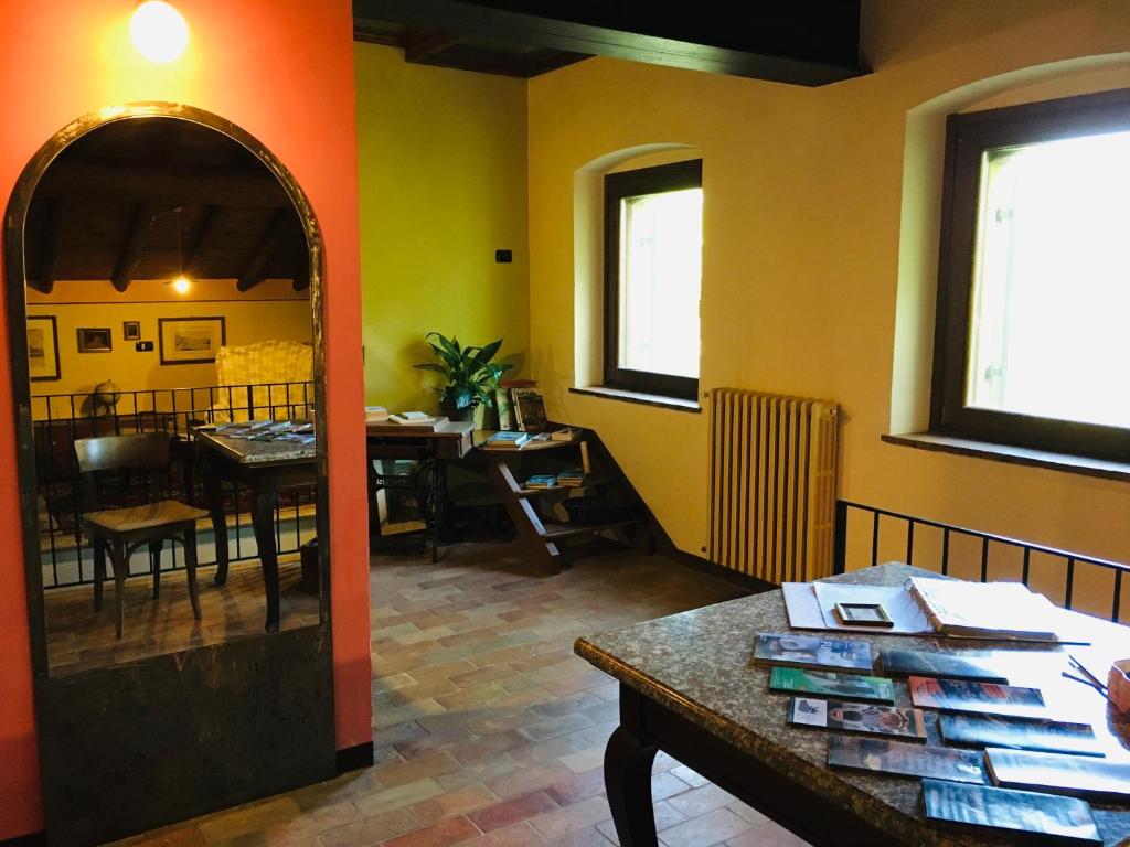 Posezení v ubytování B&B Ai Tre Confini