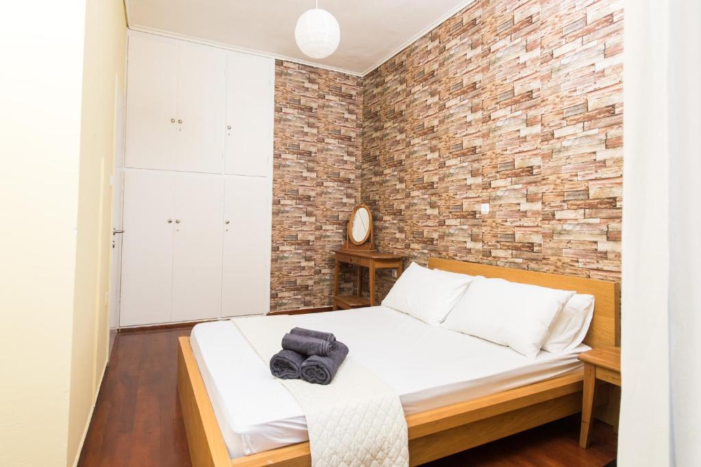 Posteľ alebo postele v izbe v ubytovaní Malvina's Dream - Comfort and style-Central Aigio