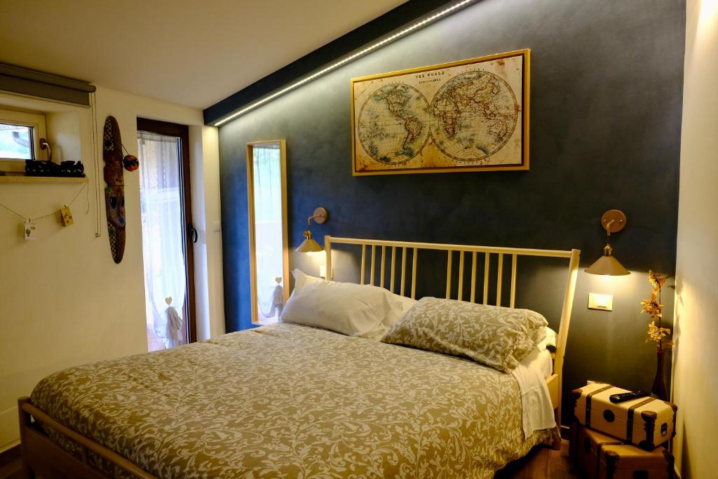 Postel nebo postele na pokoji v ubytování Peperosa in collina B&B