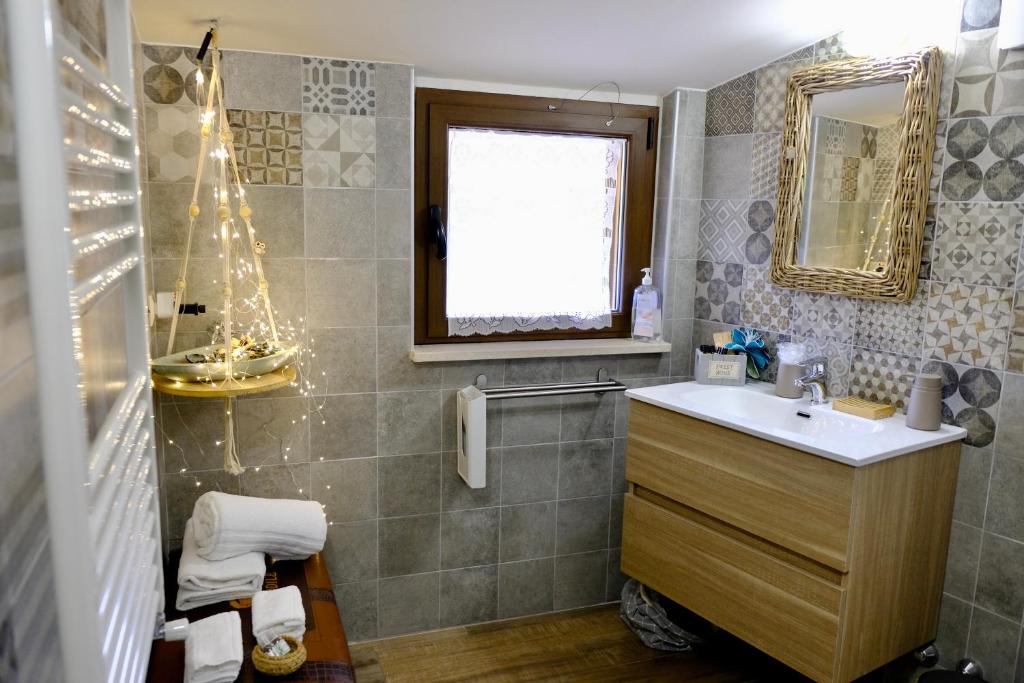 Koupelna v ubytování Peperosa in collina B&B