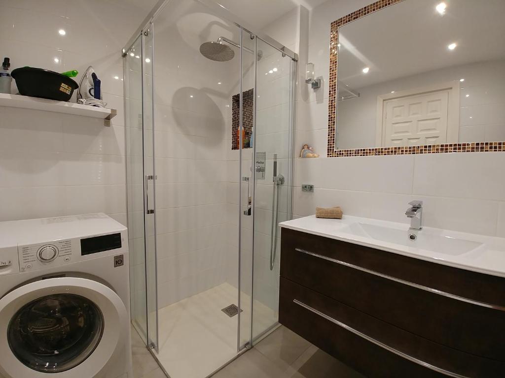 Koupelna v ubytování Casa Betula