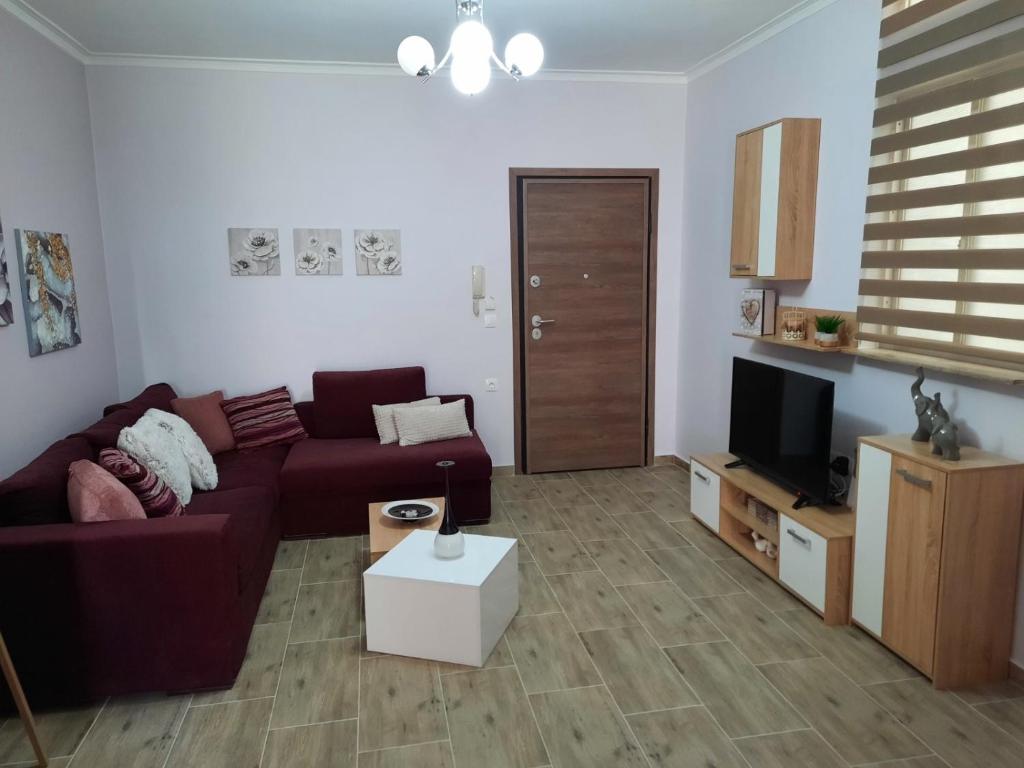 Televízia a/alebo spoločenská miestnosť v ubytovaní SummerSense Apartment