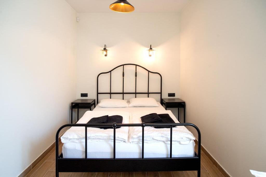 Postel nebo postele na pokoji v ubytování Pod Bocianami Kaszuby