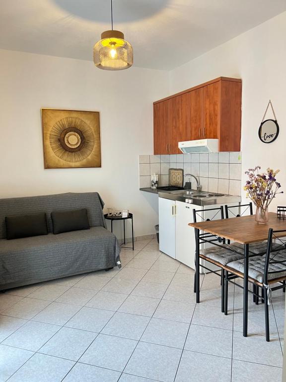 Kuchyň nebo kuchyňský kout v ubytování Xanthi Apartments