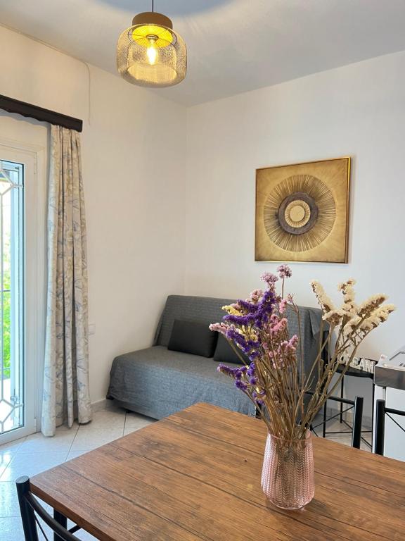 Posezení v ubytování Xanthi Apartments