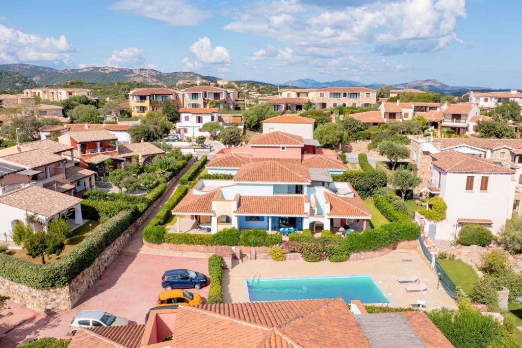 an aerial view of a villa in a suburb at Holiday home in Monte Petrosu 42787 in Monte Petrosu