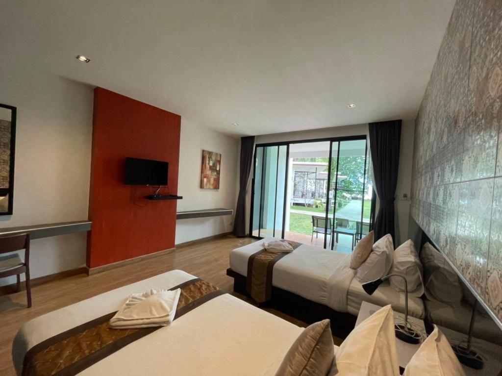Prasarnsook Villa Beach Resort - 标准的双室带花园的视图