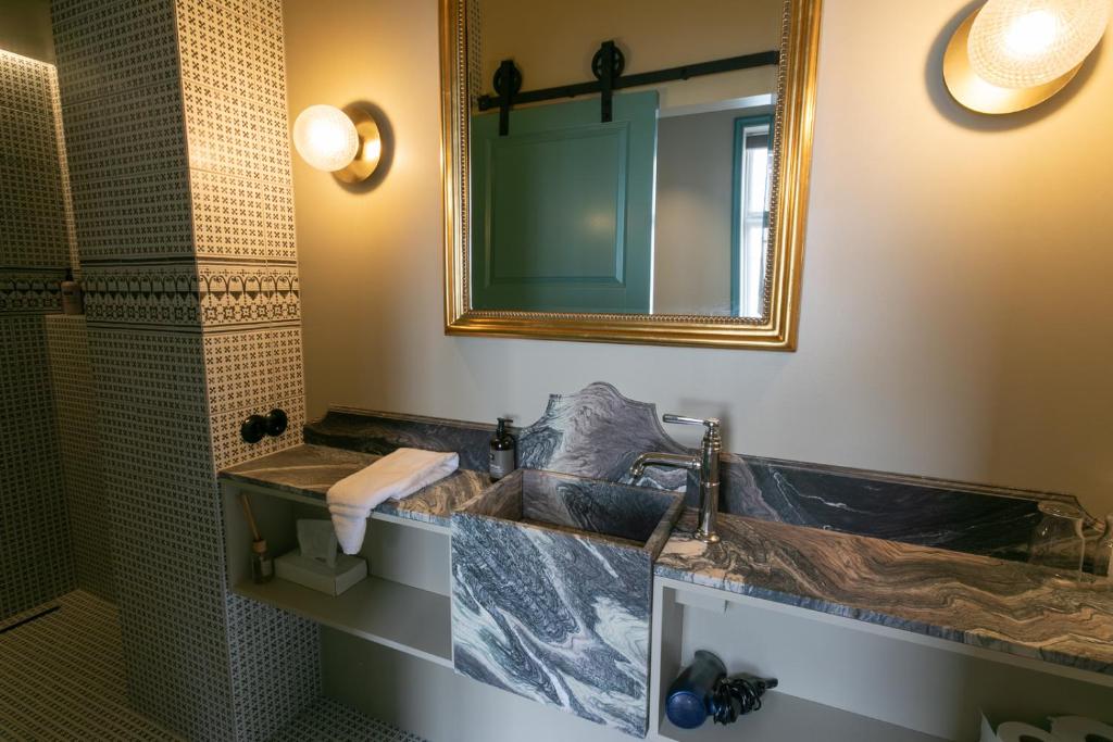 Koupelna v ubytování Hotel Siglunes