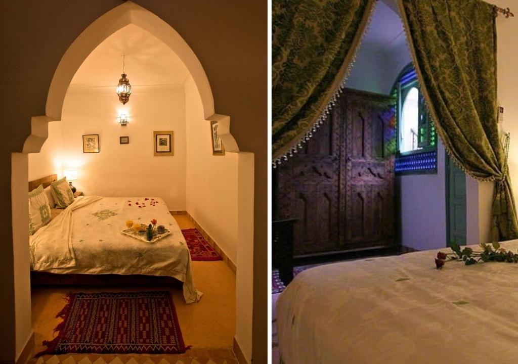 Postel nebo postele na pokoji v ubytování Riad Cherihane