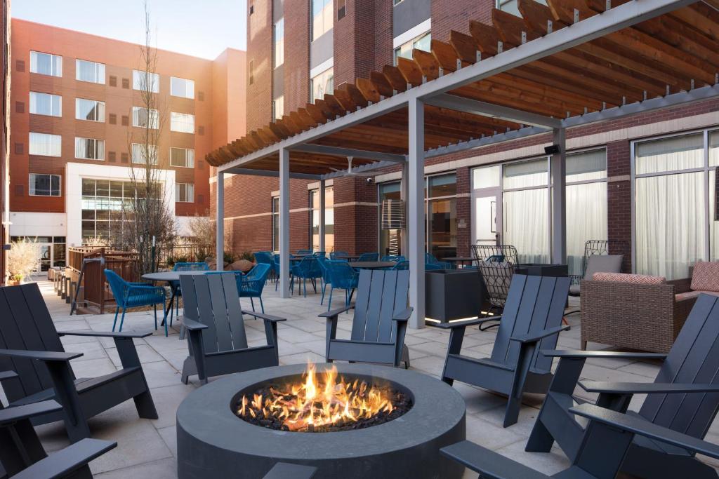 พื้นที่นั่งเล่นของ Hyatt Place Oklahoma City Bricktown