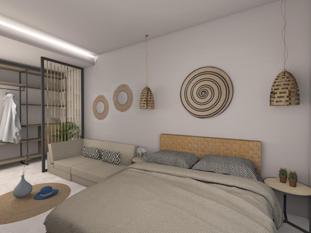Postel nebo postele na pokoji v ubytování Petra Luxury Suites