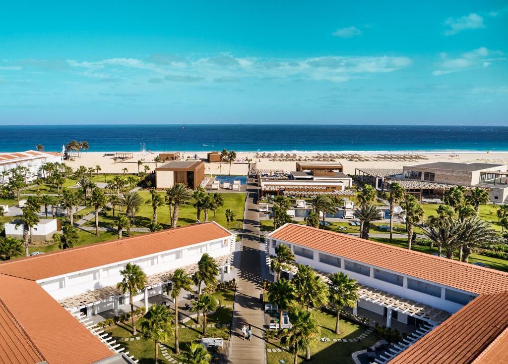 an aerial view of a resort with the beach at ROBINSON Cabo Verde - Adults only in Santa Maria