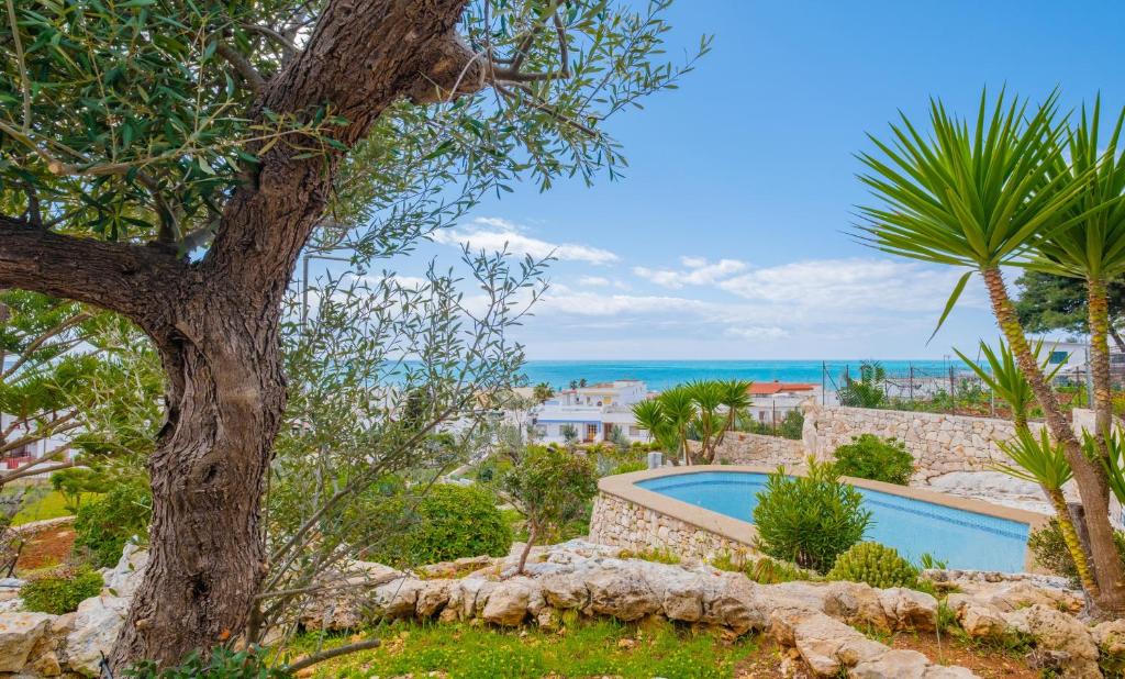 una villa con piscina e oceano di Villa Euforbia Vista Mare - Pescoluse a Marina di Pescoluse