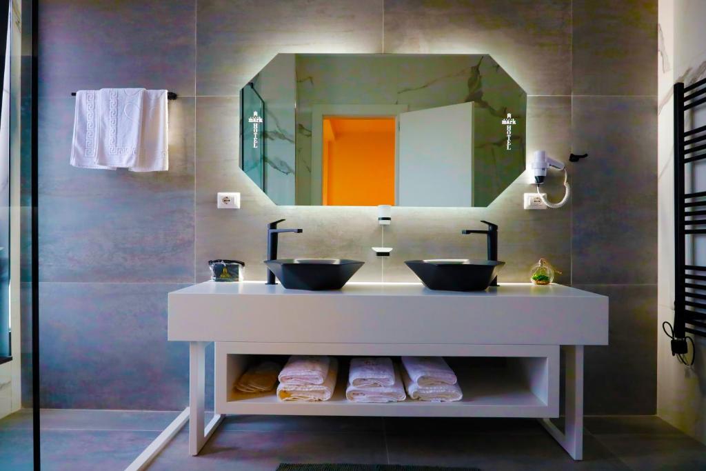 Koupelna v ubytování Mark Hotel Tirana