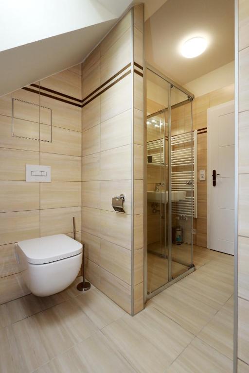 Koupelna v ubytování Apartmány Tatra