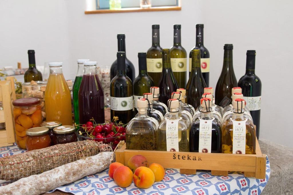Nápoje v ubytování Farmstay Kmetija Štekar