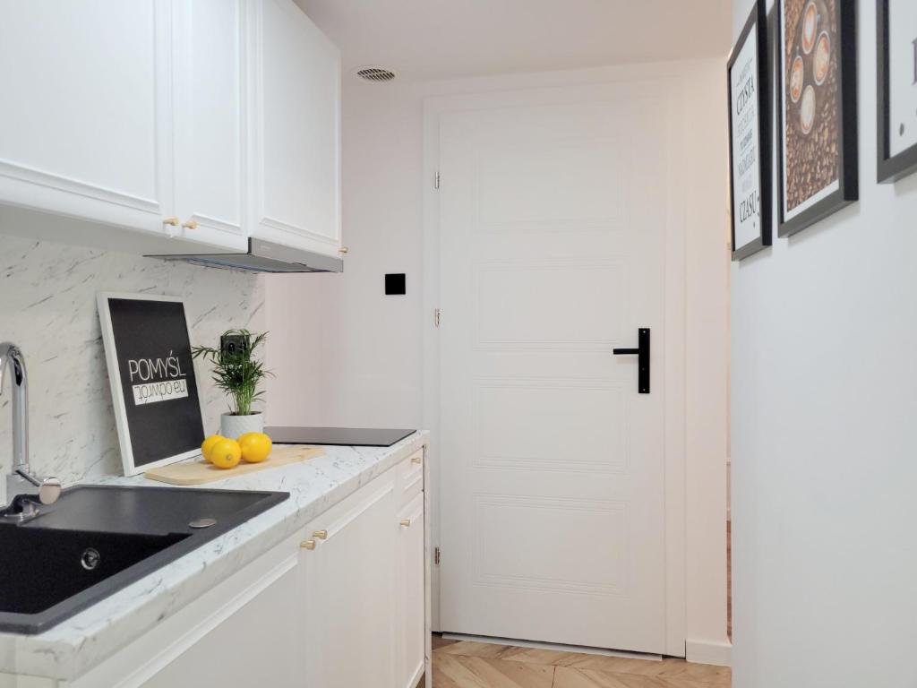 Kuchyň nebo kuchyňský kout v ubytování Narutowicza 41 Apartments