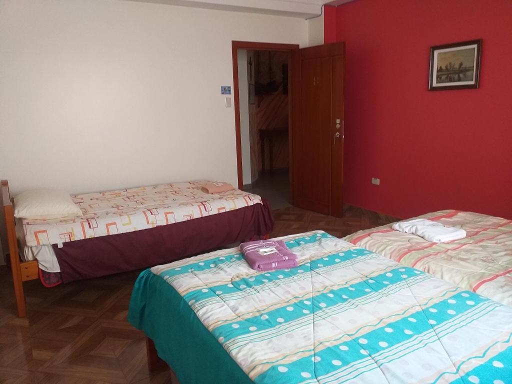 Postel nebo postele na pokoji v ubytování Hostal Resto - Bar "EL PEÑÓN"