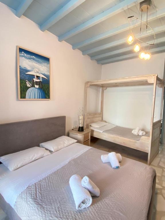 Posteľ alebo postele v izbe v ubytovaní Villa Viento of Mykonos