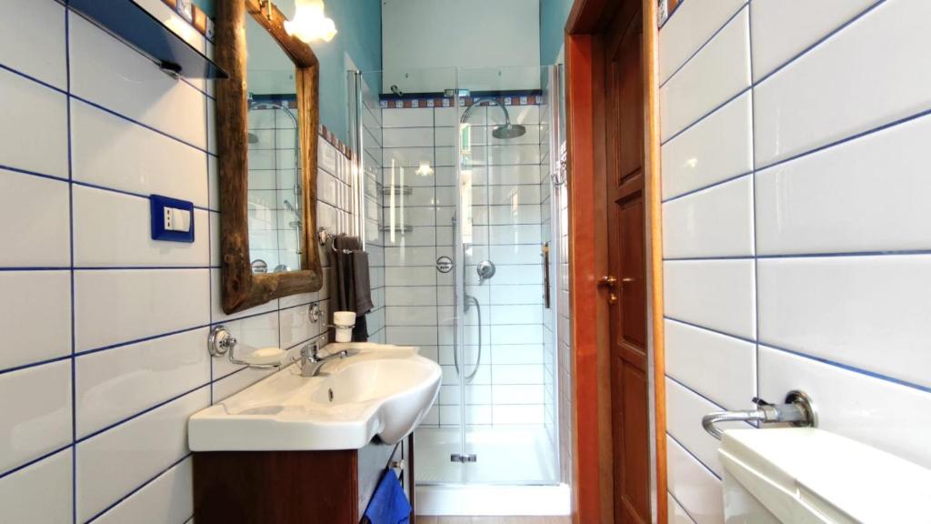 Kúpeľňa v ubytovaní Casa vacanza San Crispino, Boccetta.