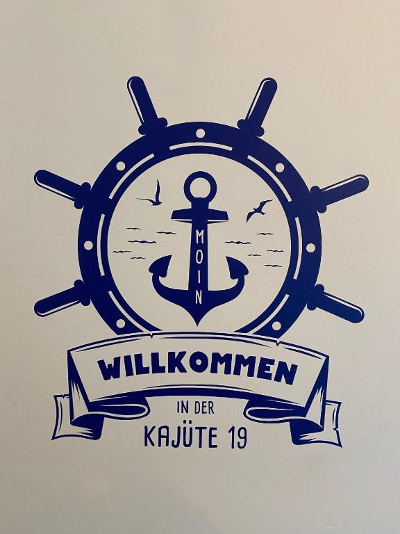 an anchor and a sign that reads willremember in der krule at Kajüte 19 in Emden