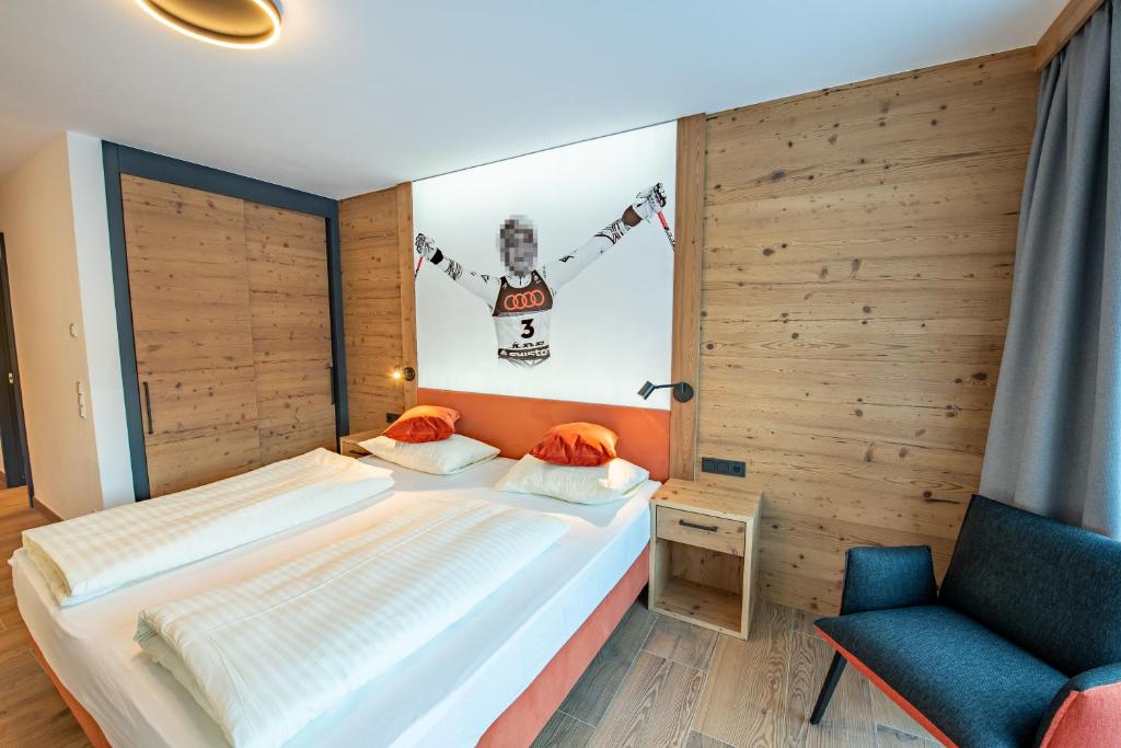 Postel nebo postele na pokoji v ubytování Chalet Königsleiten 148
