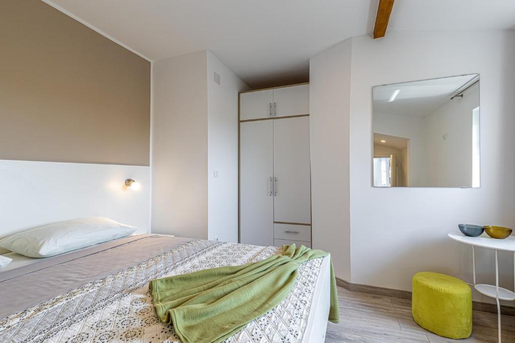 Postel nebo postele na pokoji v ubytování Ferienhaus Prenc