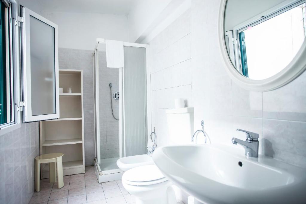 Koupelna v ubytování Hotel Rex