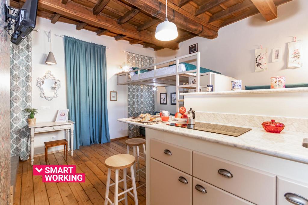 Kuchnia lub aneks kuchenny w obiekcie Loft Alma Rosa vicino a Piazza Vittorio