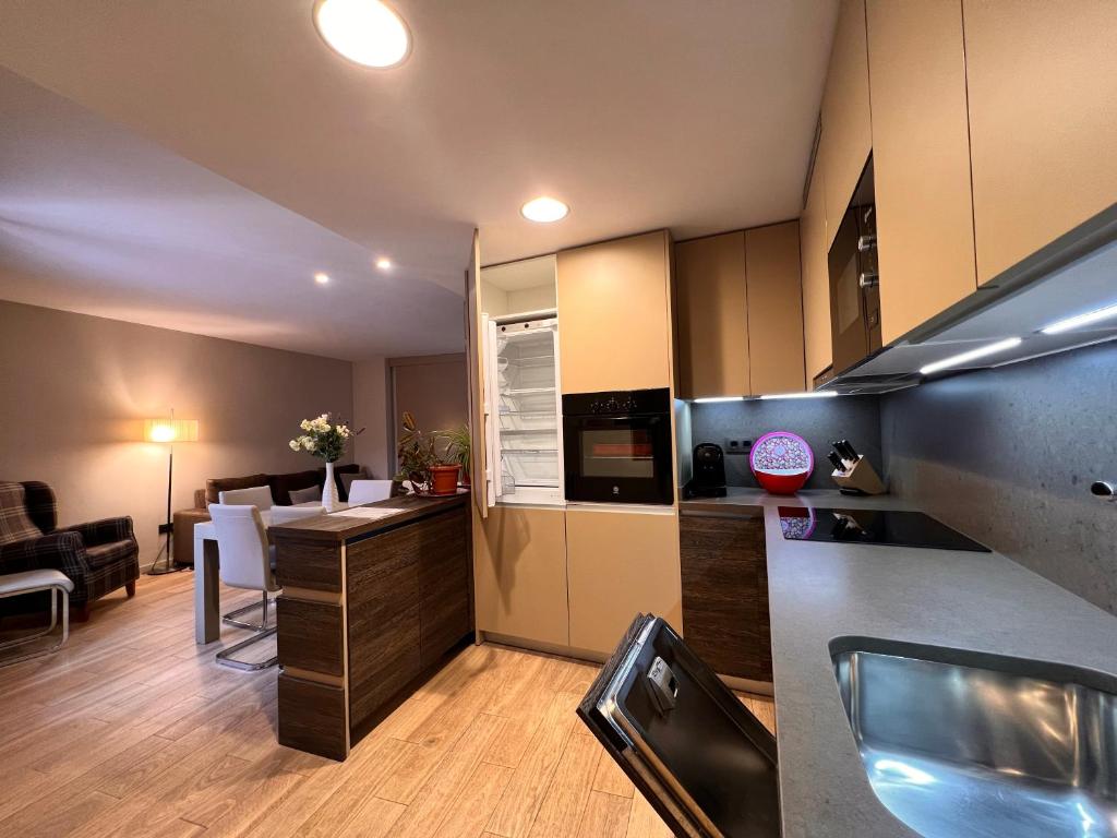 Kuchyň nebo kuchyňský kout v ubytování Apartamentos Casa Roldan