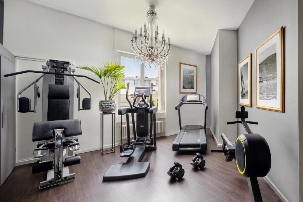 Fitness centrum a/nebo fitness zařízení v ubytování Beau-Rivage Genève