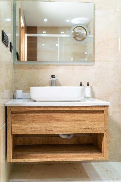 Koupelna v ubytování Lux apartmán v hoteli Akvamarín Bešenová