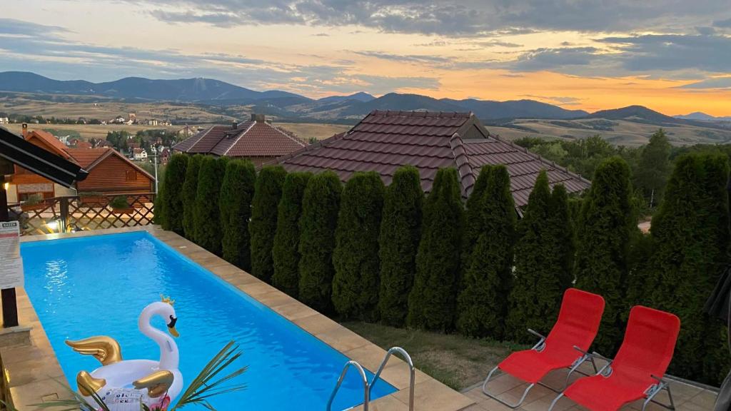 Nespecifikovaný výhled na hory nebo výhled na hory při pohledu z bed and breakfast