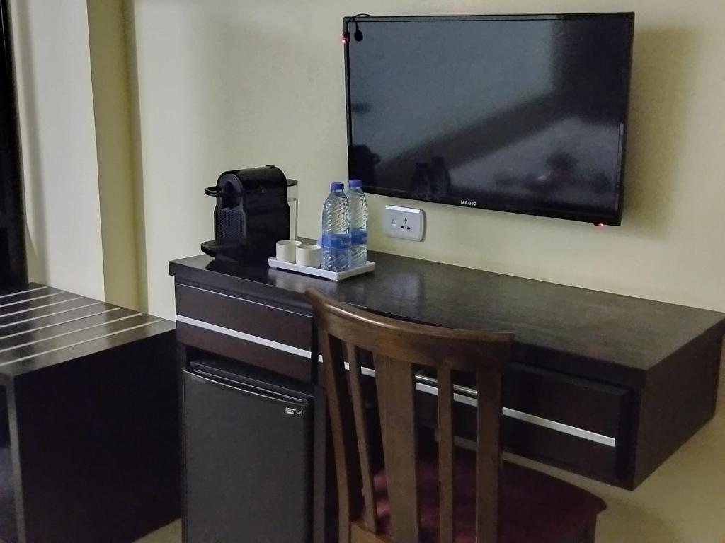Kuchyň nebo kuchyňský kout v ubytování petra agora hotel